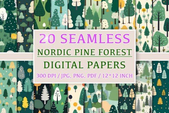 20 Nordic Pine Forest Patterns