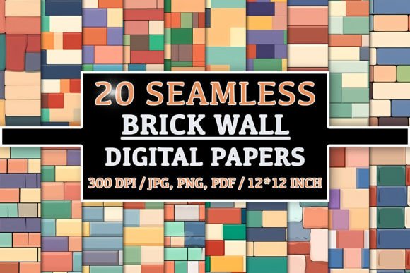 20 Seamless Brick Wall Patterns: A Versatile Design Asset for Modern Creatives