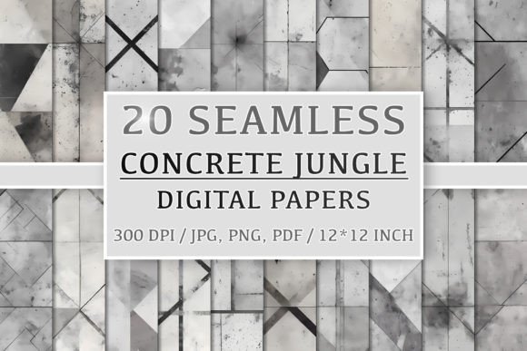 20 Seamless Concrete Grunge Patterns
