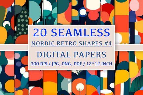 20 Seamless Nordic Retro Patterns 4