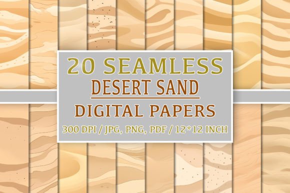 20 Seamless Sandy Desert Patterns for Creative Projects