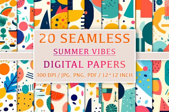 20 Seamless Summer Vibes Patterns