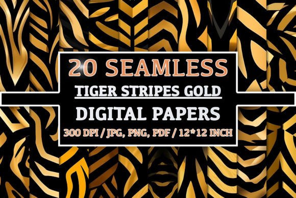 20 Seamless Tiger Stripes Patterns for Creative Projects