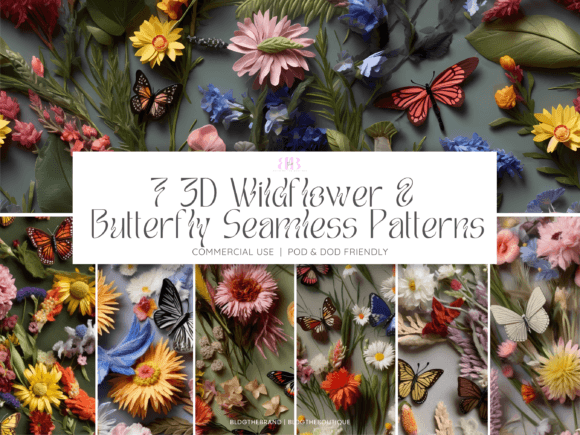 3D Floral Patterns for Sublimation Pack
