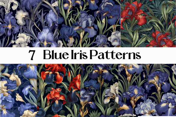 Beautiful Blue Iris Repeating Patterns: A Guide to Choosing and Using Digital Art for Creative Projects