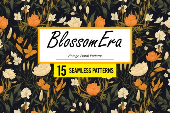 BlossomEra - Vintage Floral Patterns: A Timeless Design Resource for Modern Creators