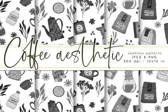 Coffee Aesthetic Seamless Patterns: Elevating Design with a Warm, Modern Touch
