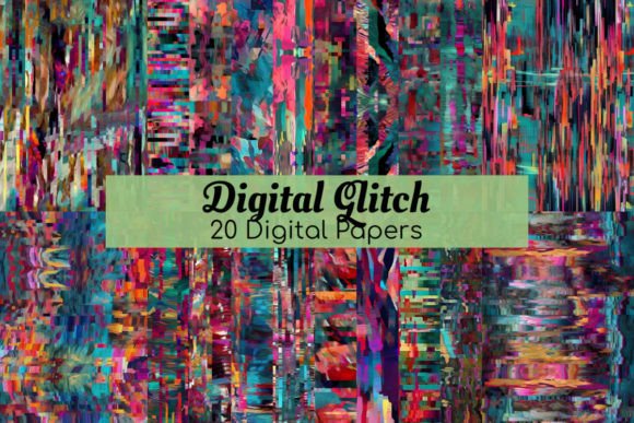 Digital Glitch Printable Paper Patterns: A Versatile Asset for Creative Projects