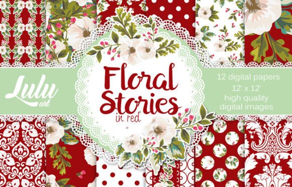 Floral Stories in Red Patterns