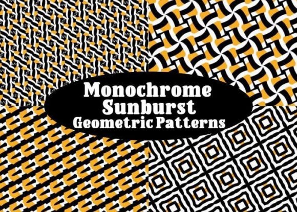 Monochrome Sunburst Geometric Patterns: A Modern Design Solution for Creative Projects