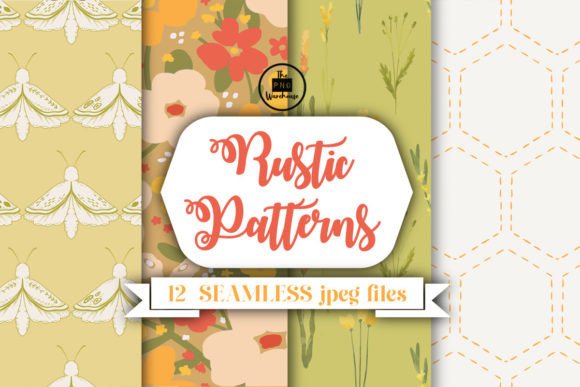 Rustic Patterns - 12 Seamless JPEG
