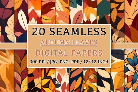 Seamless Autumn Leaves Patterns for Creative Projects