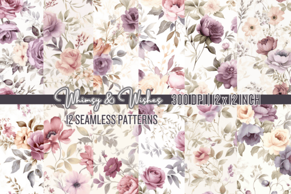 Vintage Floral Watercolor Patterns